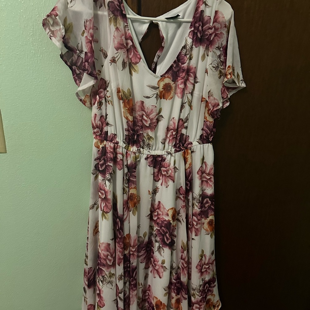 Torrid White and Floral Dress